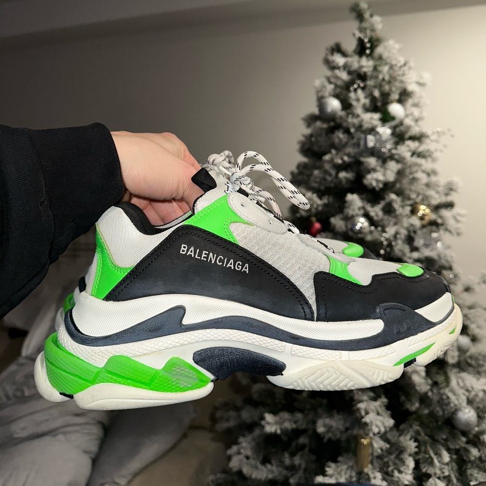 Balenciaga Green and Black Sneakers